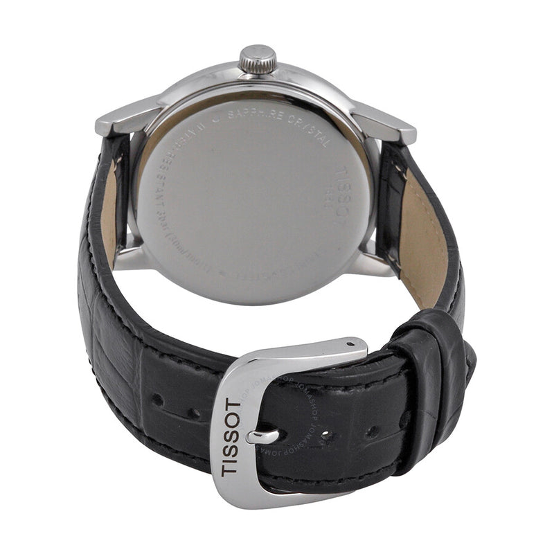 Tissot Carson White Dial Black Leather Men's Watch T0854101601200 - The Watches Men & Co #3