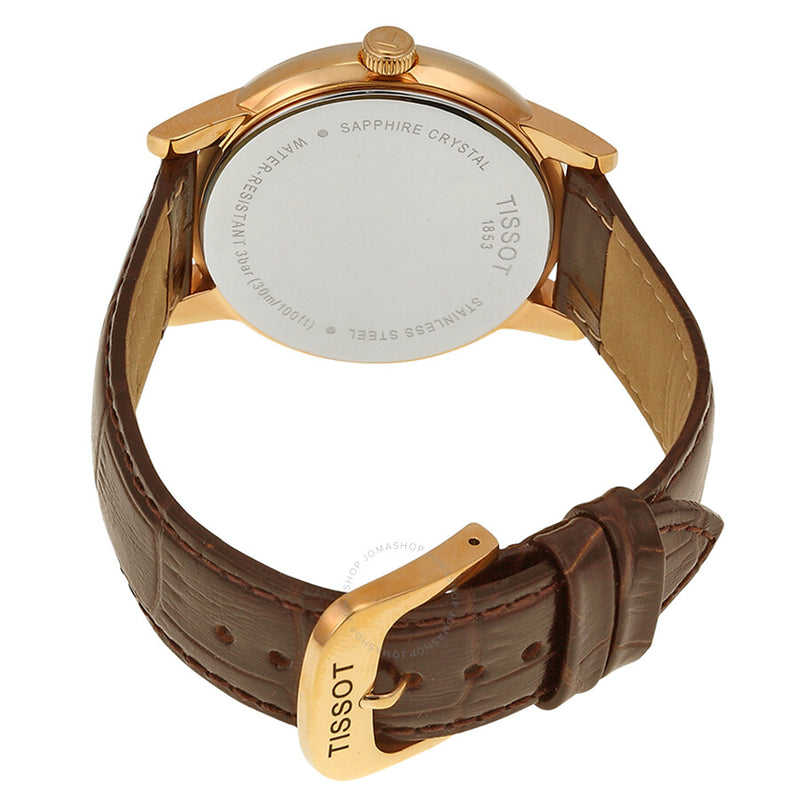 Tissot Carson White Dial Brown Leather Men's Watch T0854103601200 - The Watches Men & Co #3