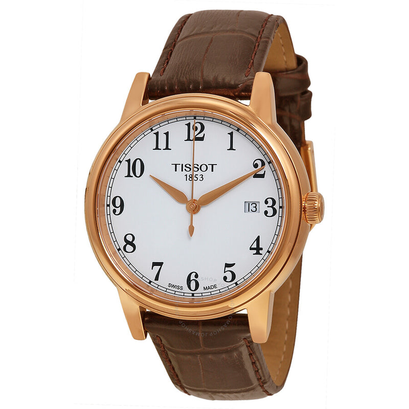 Tissot Carson White Dial Brown Leather Men's Watch T0854103601200 - The Watches Men & Co