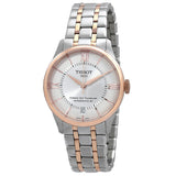 Tissot Chemin Des Tourelles Automatic Silver Dial Two-Tone Ladies Watch T1392072203800 - The Watches Men & Co