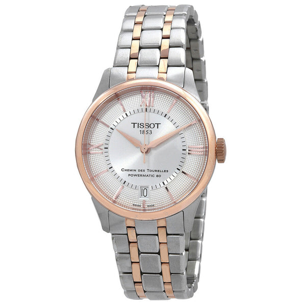 Tissot Chemin Des Tourelles Automatic Silver Dial Two-Tone Ladies Watch T1392072203800 - The Watches Men & Co