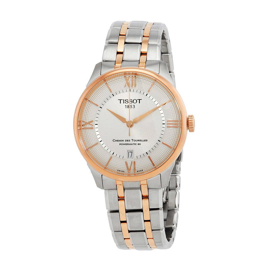 Tissot Chemin Des Tourelles Automatic Silver Dial Two-Tone Men's Watch T1398072203800 - The Watches Men & Co