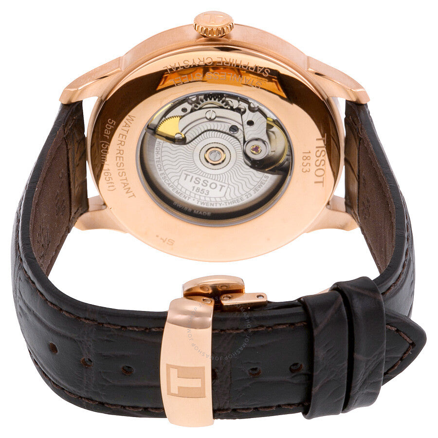 Tissot Chemin Des Tourelles caseback displaying Powermatic 80 automatic movement