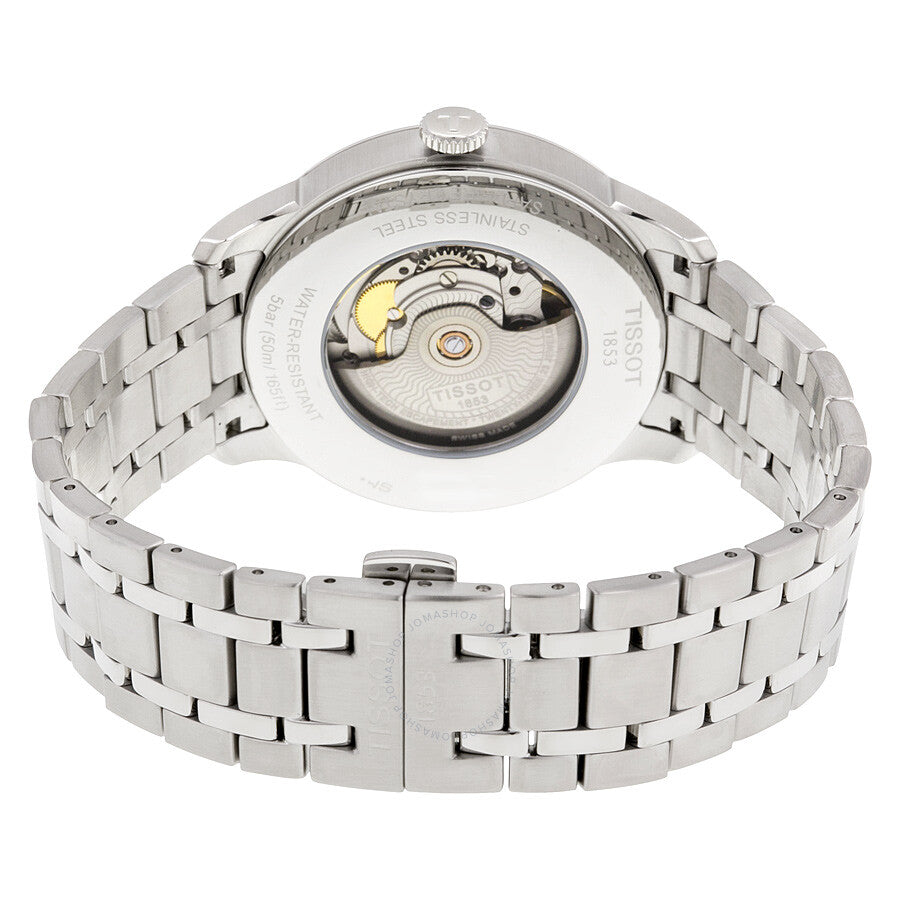 Tissot Chemin des Tourelles caseback showing Powermatic 80 automatic movement