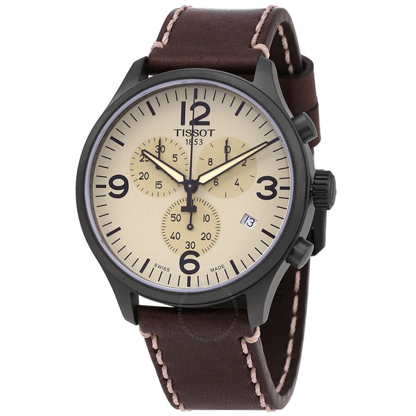 Tissot Chrono XL Chronograph Quartz Beige Dial Men's Watch T1166173626700 - The Watches Men & Co