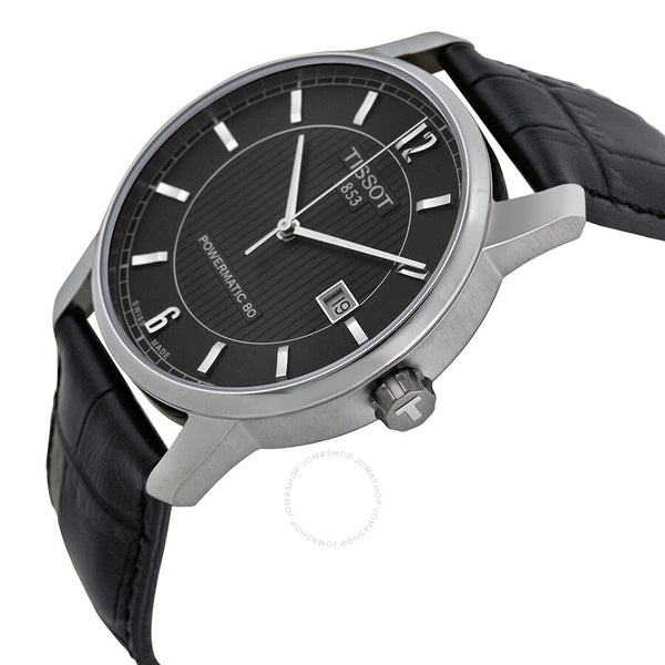 Tissot Classic Titanium Powermatic 80 Black Dial Men's Watch T0874074605700 - The Watches Men & Co #2