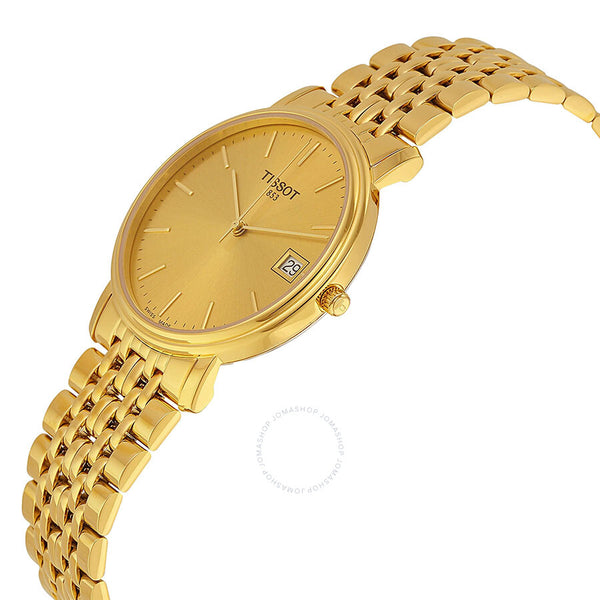 Tissot Classic Desire Champagne Dial Gold-tone Ladies Watch T52548121 - The Watches Men & Co #2