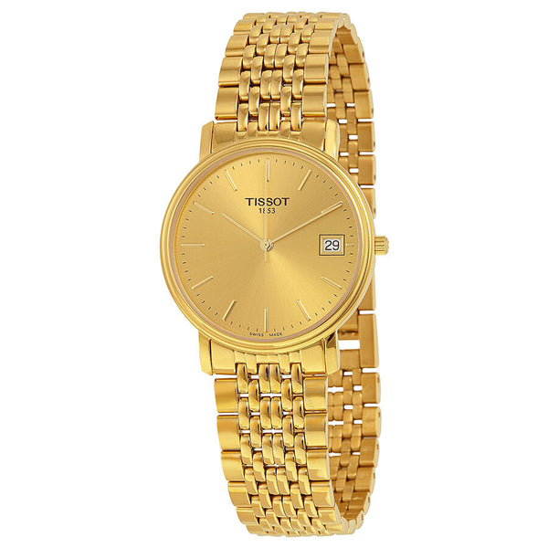 Tissot Classic Desire Champagne Dial Gold-tone Ladies Watch T52548121 - The Watches Men & Co