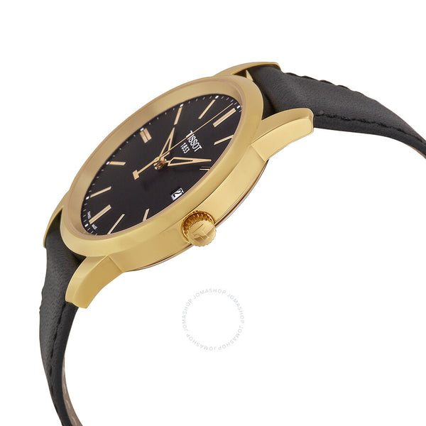 Tissot Classic Dream Black Dial  Black Leather Men's T0334103605101 - The Watches Men & Co #2
