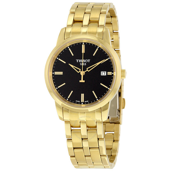 Tissot Classic Dream Black Dial Gold PVD Watch T033.410.33.051.01 - The Watches Men & Co