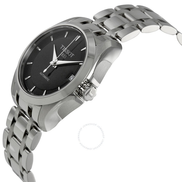 Tissot Couturier Automatic Black Dial Stainless Steel Ladies Watch T0352071105100 - The Watches Men & Co #2