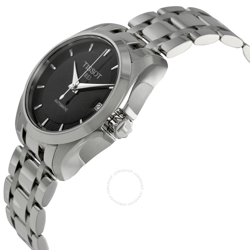 Tissot Couturier Automatic Black Dial Stainless Steel Ladies Watch T0352071105100 - The Watches Men & Co #2