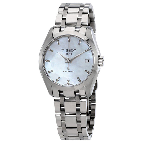 Tissot Couturier Automatic Mother of Pearl Ladies Watch T035.207.11.116.00 - The Watches Men & Co