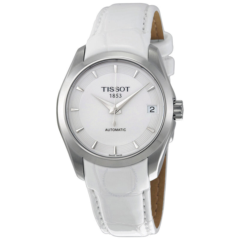Tissot Couturier Automatic White Dial Ladies Watch T0352071601100 - The Watches Men & Co