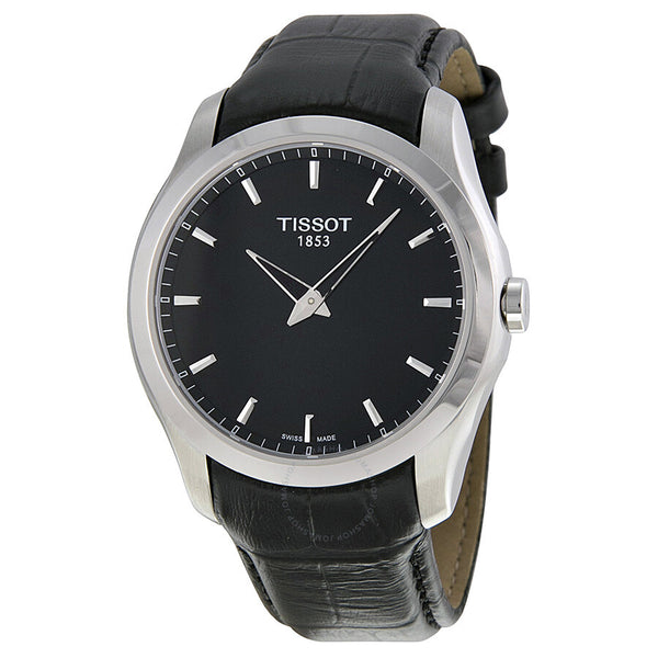 Tissot Couturier Black Dial Black Leather Men's Analog-Digital Watch T035.446.16.051.00 - The Watches Men & Co