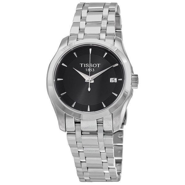 Tissot Couturier Quartz Black Dial Ladies Watch T035.210.11.051.01 - The Watches Men & Co