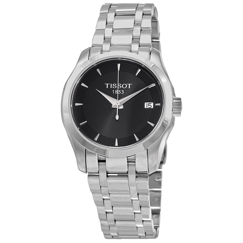 Tissot Couturier Quartz Black Dial Ladies Watch T035.210.11.051.01 - The Watches Men & Co