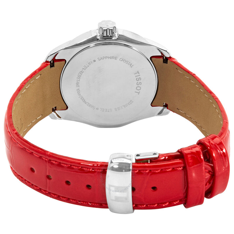 Tissot Couturier Quartz Silver Dial Red Leather Ladies Watch T035.210.16.031.01 - The Watches Men & Co #3
