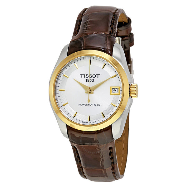Tissot Couturier Powermatic 80 Silver Dial Ladies Watch T0352072603100 - The Watches Men & Co