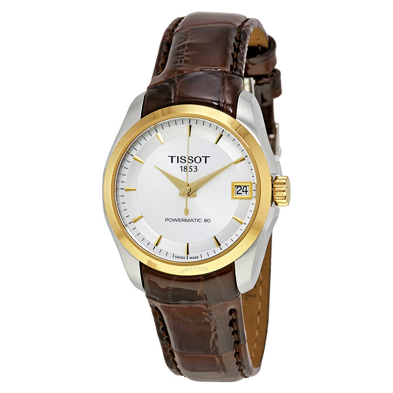 Tissot Couturier Powermatic 80 Silver Dial Ladies Watch T0352072603100 - The Watches Men & Co