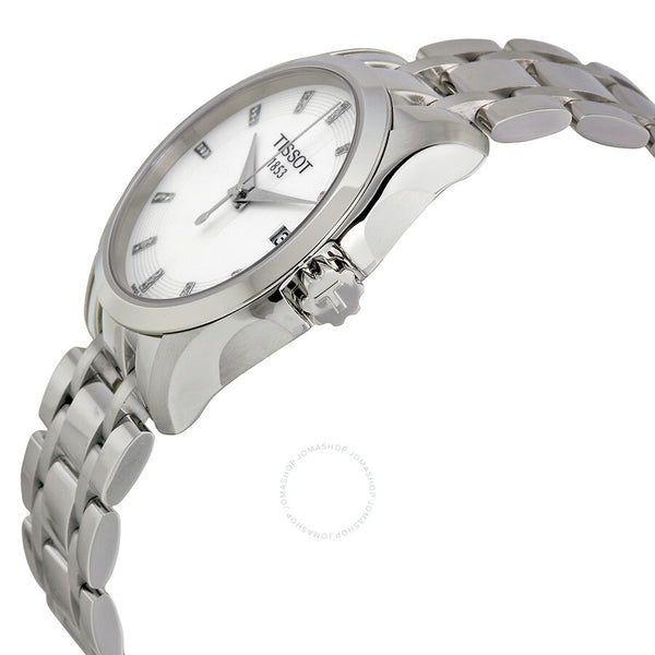 Tissot Couturier Silver Dial Diamond Markers Ladies Watch T0352101101600 - The Watches Men & Co #2
