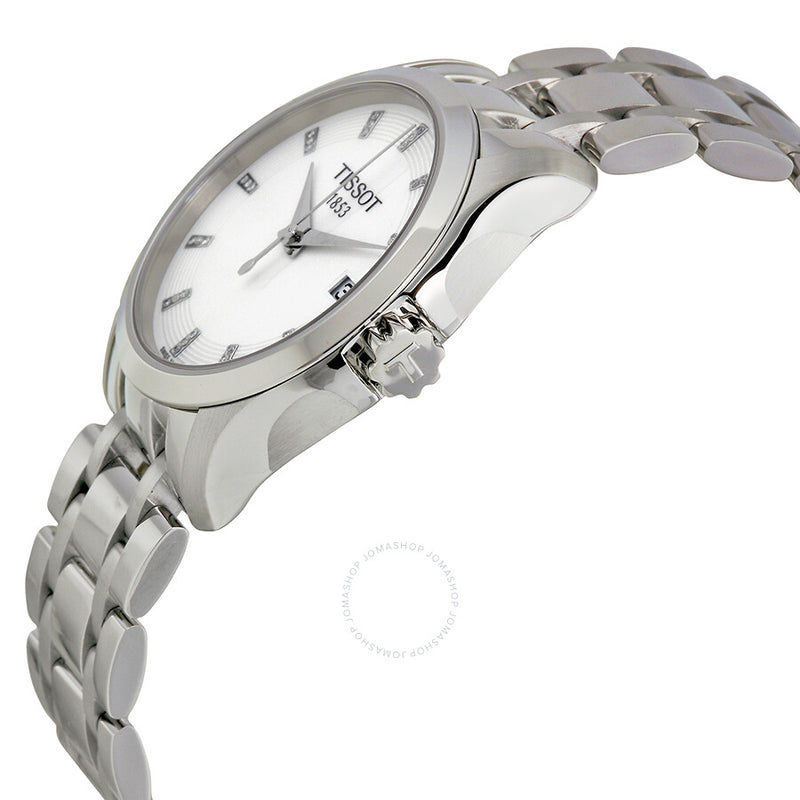 Tissot Couturier Silver Dial Diamond Markers Ladies Watch T0352101101600 - The Watches Men & Co #2