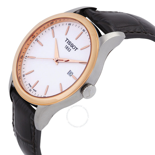 Tissot Couturier White Dial Brown Leather Men's Watch T9124104601100 - The Watches Men & Co #2