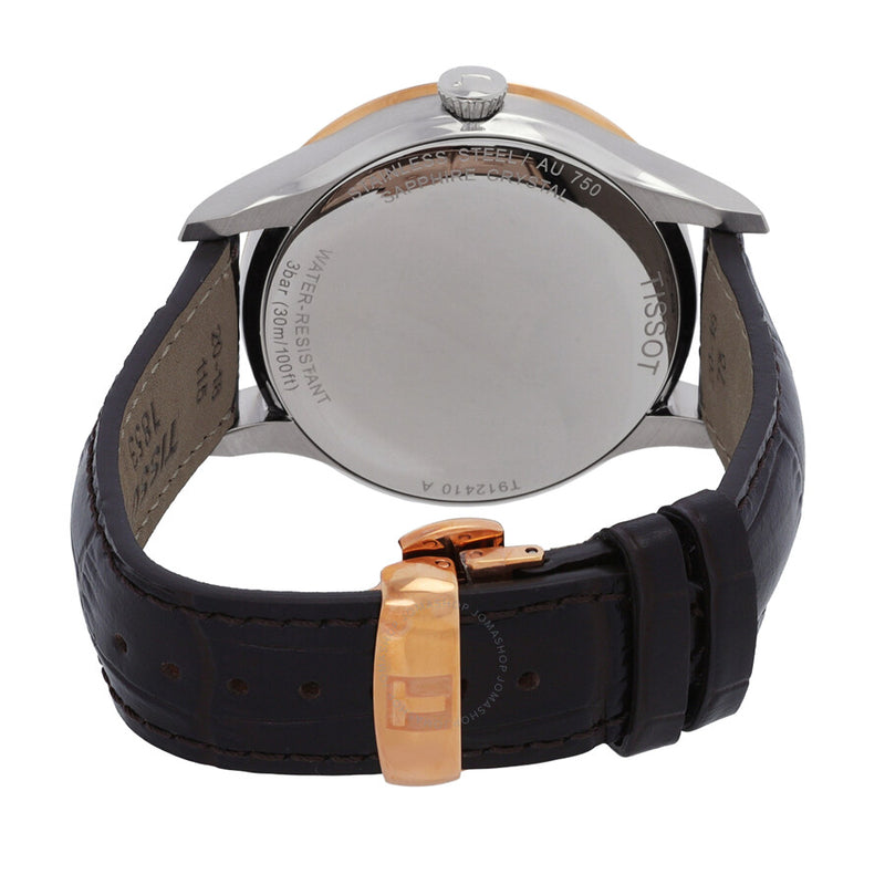 Tissot Couturier White Dial Brown Leather Men's Watch T9124104601100 - The Watches Men & Co #3