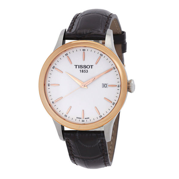 Tissot Couturier White Dial Brown Leather Men's Watch T9124104601100 - The Watches Men & Co