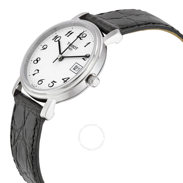 Tissot Desire White Dial Black Leather Ladies Watch T52.1.121.12 - The Watches Men & Co #2
