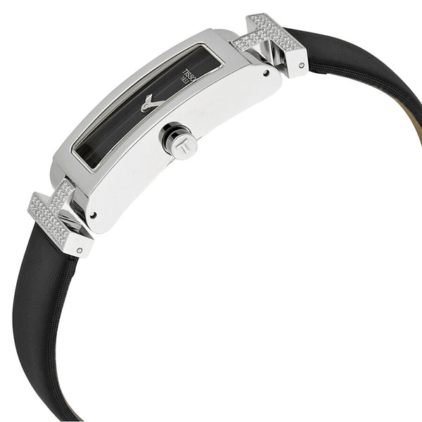 Tissot Equi-T Black Dial Ladies Diamond Watch T58.1.325.50 - The Watches Men & Co #2