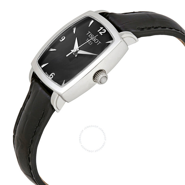 Tissot Everytime Black Dial Black Leather Ladies Watch T057.910.16.057.00 - The Watches Men & Co #2