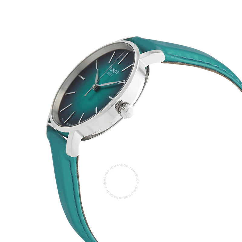 Tissot Everytime Lady Quartz Turquoise Dial Watch T1432101709100 - The Watches Men & Co #2