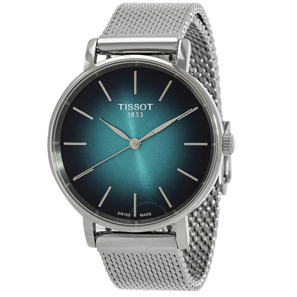 Tissot Everytime Quartz Graded Green-Black Dial Ladies Watch T1432101109100 - The Watches Men & Co