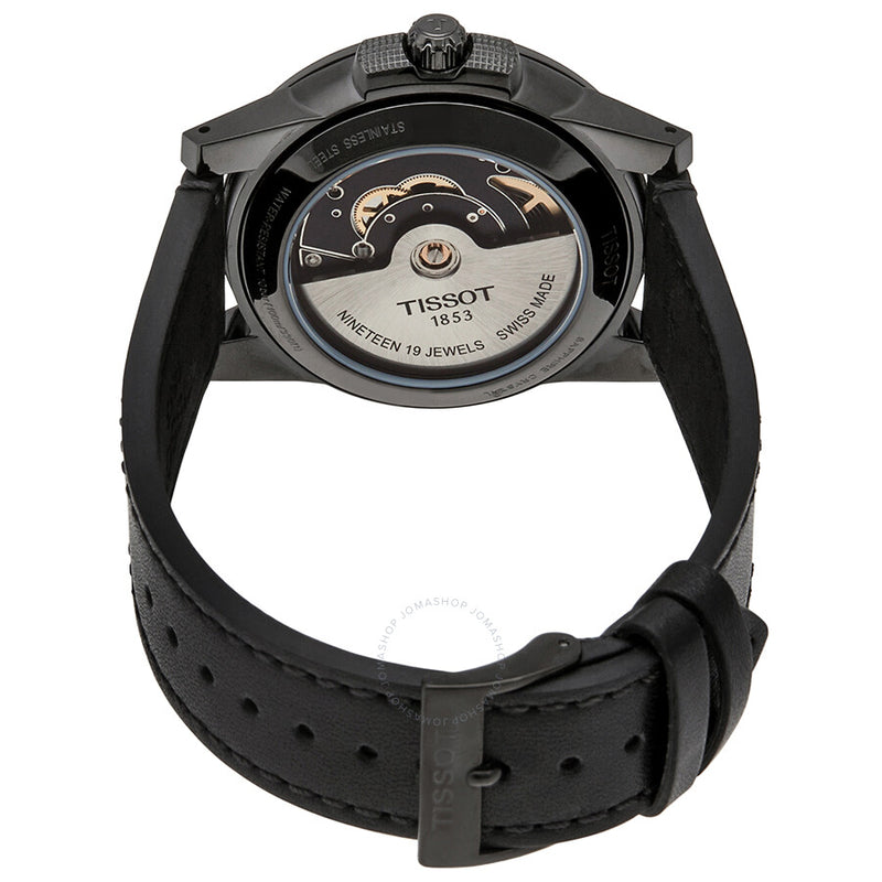 Tissot Gentleman Black Dial Black Leather Men's Watch T098.407.36.052.00 - The Watches Men & Co #3