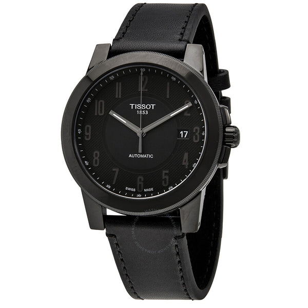 Tissot Gentleman Black Dial Black Leather Men's Watch T098.407.36.052.00 - The Watches Men & Co