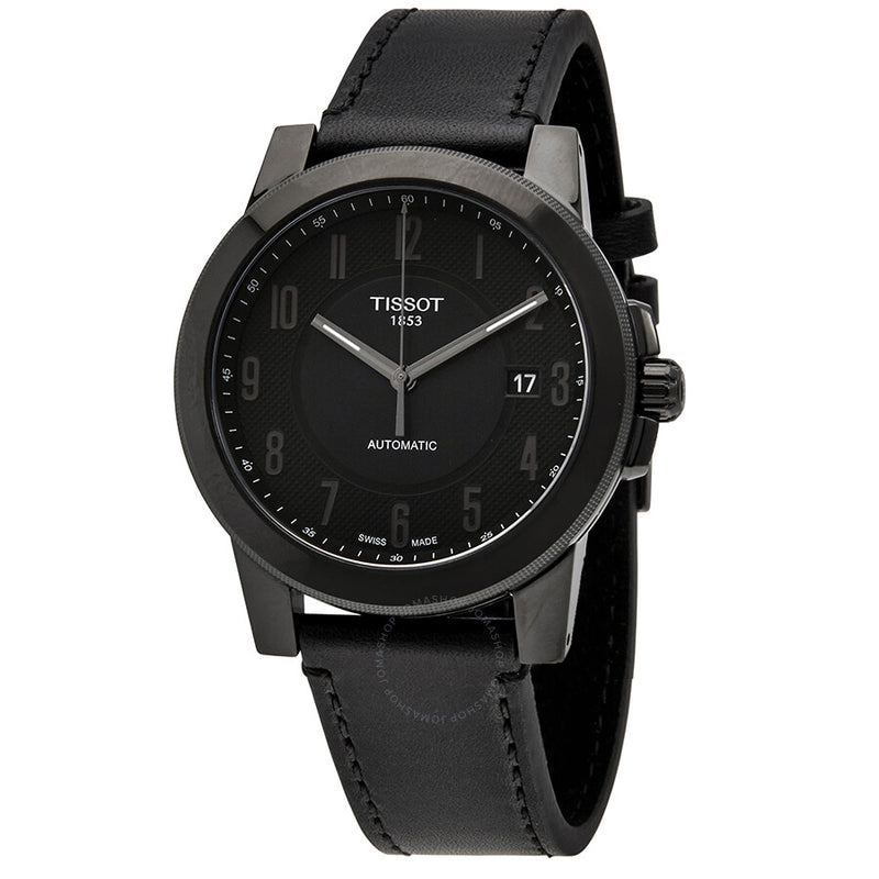 Tissot Gentleman Black Dial Black Leather Men's Watch T098.407.36.052.00 - The Watches Men & Co