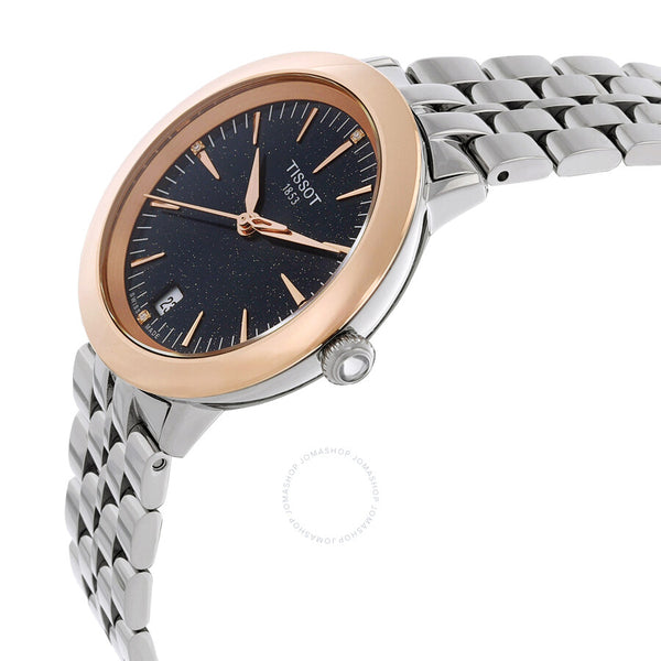 Tissot Glendora Quartz Diamond Blue Dial Ladies Watch T929.210.41.046.00 - The Watches Men & Co #2
