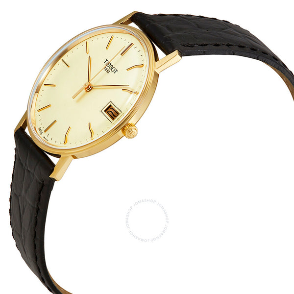 Tissot Goldrun Hesalite Champagne Dial Unisex Watch T71340121 - The Watches Men & Co #2