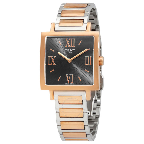 Tissot Happy Chic Quartz Black Dial Two-tone Ladies Watch T034.309.32.068.00 - The Watches Men & Co