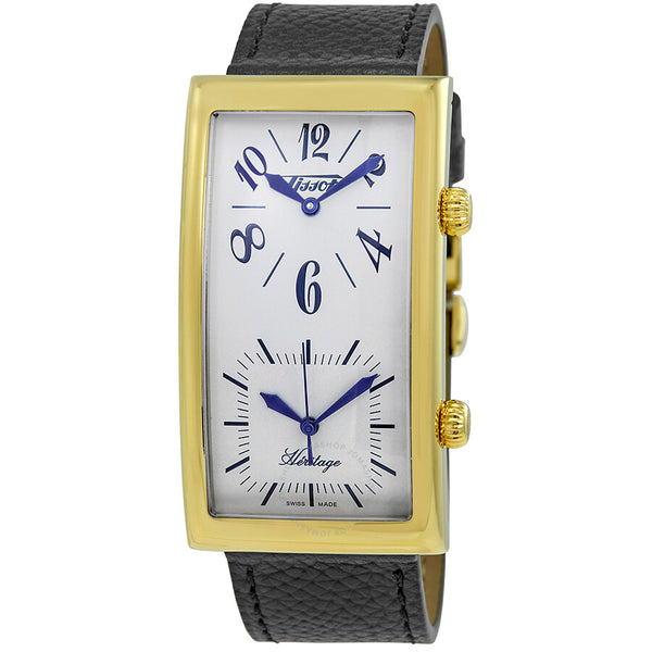 Tissot Heritage Dual Time Dial Black Leather Men's Watch T56564339 - The Watches Men & Co