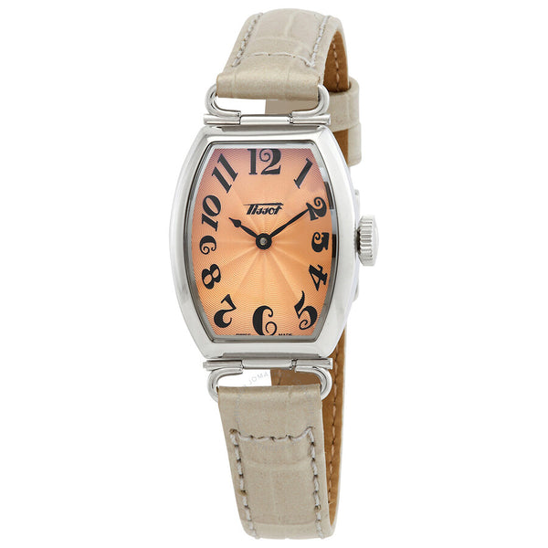 Tissot Heritage Quartz Orange Dial Ladies Watch T128.109.16.282.00 - The Watches Men & Co