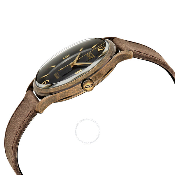 Tissot Heritage Visodate Black Dial Brown Leather Men's Watch T1184103605700 - The Watches Men & Co #2