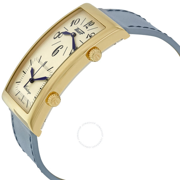 Tissot Heritage Champagne Dial Blue Leather Ladies Watch T56.5.623.39 - The Watches Men & Co #2
