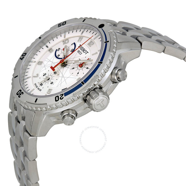 Tissot Ice Hockey Chronograph White Dial Stainless Steel Men's Watch T0674171101700 - The Watches Men & Co #2