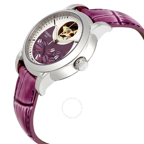 Tissot Lady Heart Purple Leather Automatic Watch T050.207.16.031.00 - The Watches Men & Co #2