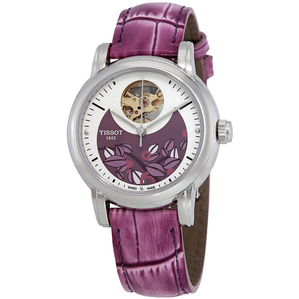 Tissot Lady Heart Purple Leather Automatic Watch T050.207.16.031.00 - The Watches Men & Co