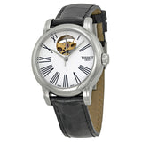 Tissot Lady Heart Silver Dial Automatic Black Leather Ladies Watch T050.207.16.033.00 - The Watches Men & Co