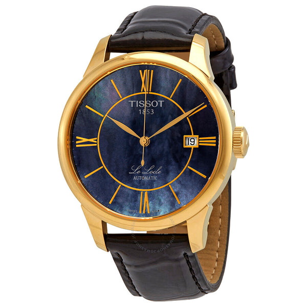 Tissot Le Locle Automatic Black Mother of Pearl Dial Men's Watch T41.5.423.93 - The Watches Men & Co
