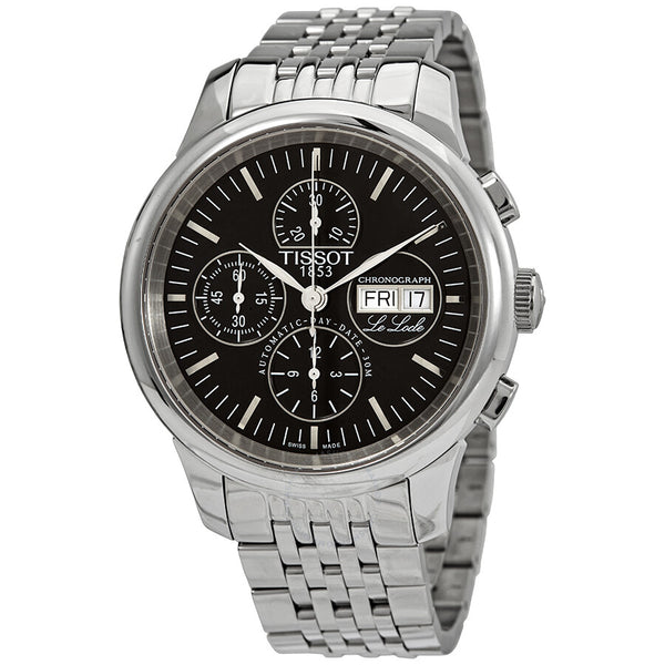 Tissot Le Locle Black Dial Automatic Men's Chronograph Watch T41.1.387.51 - The Watches Men & Co